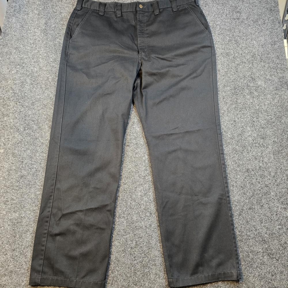 Carhartt B290 BLK Relaxed Fit Work Pants Mens 44x34 Black Twill Utility Workwear